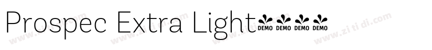 Prospec Extra Light字体转换